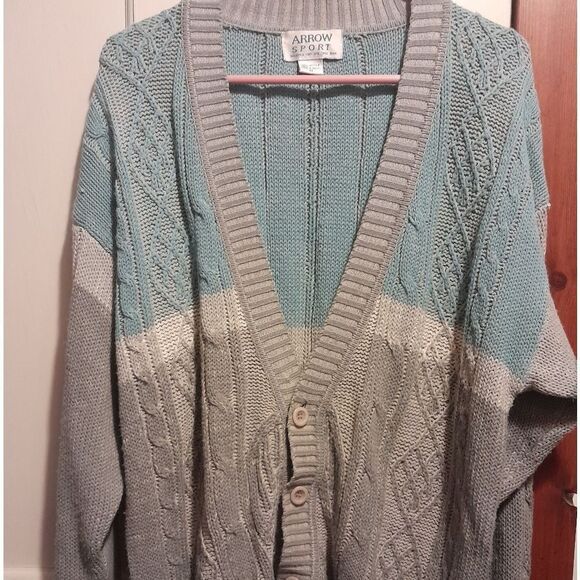 Arrow Other - !!Arrow Sport Men's Cardigan Knit Sweater Size Large Tall